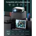 TMY Native 1080P Projector with 5G WiFi and Bluetooth 5.1, 4K Supported Mini Projector, Portable Projector Compatible with TV Stick/Phone/PC/DVD/HDMI/USB/TF, Outdoor Movie Projector