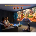 TMY 1080P Projector with 120” Screen, with 5G WiFi and Bluetooth 5.1, 4K Supported Portable Projector, for iOS/Android/PC/TV Stick/HDMI/AV/USB, Indoor & Outdoor Use Movie Projector