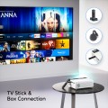 TMY Projector with 100 Inch Projector Screen, 1080P Full HD Supported Video Projector, Mini Movie Projector Compatible with TV Stick HDMI VGA USB TF AV, for Home Cinema & Outdoor Movie.