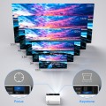 TMY Projector with 100 Inch Projector Screen, 1080P Full HD Supported Video Projector, Mini Movie Projector Compatible with TV Stick HDMI VGA USB TF AV, for Home Cinema & Outdoor Movie.