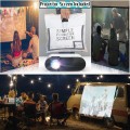 TMY Mini Projector with WiFi and Bluetooth, 1080P Projector with Zoom, Movie Projector for Phone/Laptop/TV Stick/HDMI/USB, Mini Projector for Bedroom or Outdoor